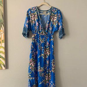Flying Tomato Blue Floral Maxi XS